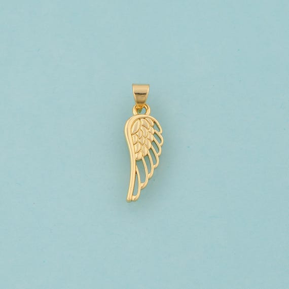 Gold Angel Wings Charms,Animal Wings Jewelry,Wings Pendant for DIY Jewelry Making,18K Gold