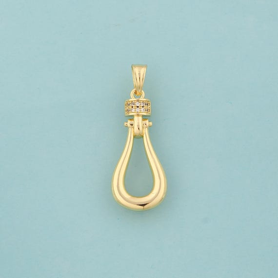 Gold Water Drop Charms,Water Drop Jewelry,CZ Water Drop Pendant for DIY Jewelry Making,18K Gold