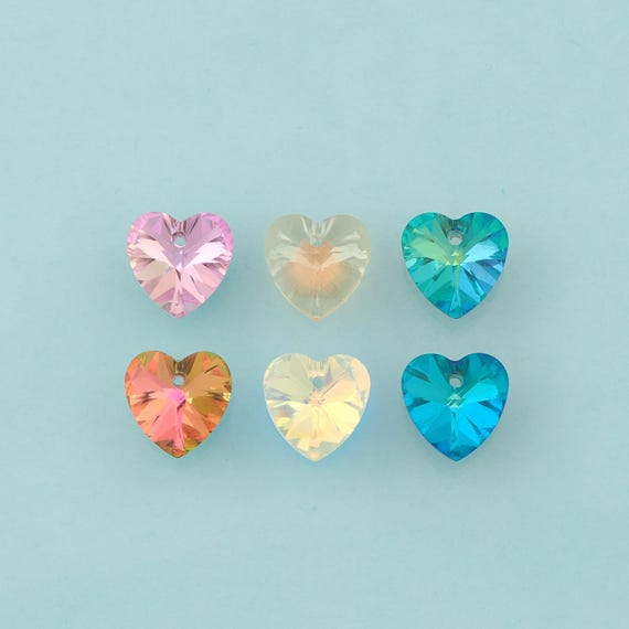 Heart Crystal Pendant,Crystal AB Charms,Austrian Crystal,Made in Austria for DIY Jewelry Making