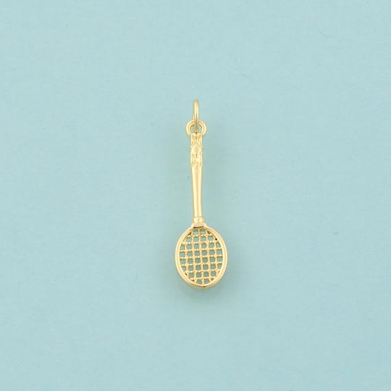 Gold Racket Charms,Racket Jewelry,Racket Pendant for DIY Jewelry Making,18K Gold