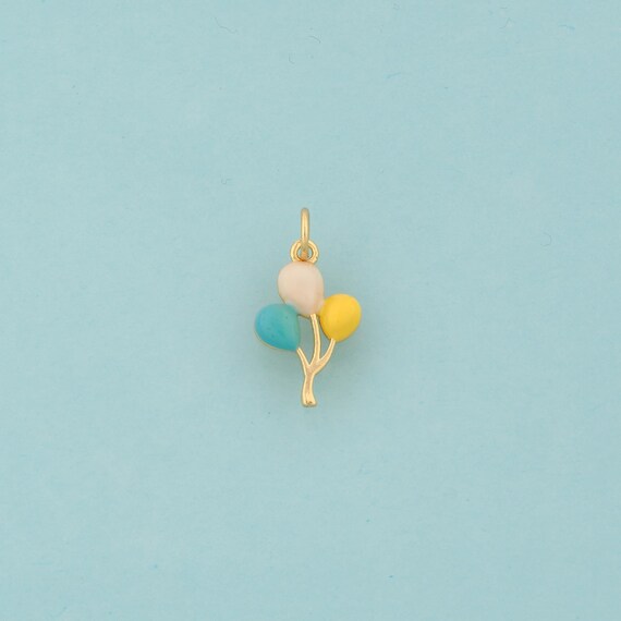 Gold Balloon Charms,Balloon Jewelry,Enamel Balloon Pendant for DIY Jewelry Making,18K Gold