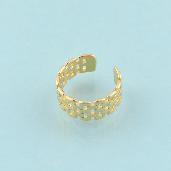 Gold Open Rings,Wide Jewelry Rings,Thick Rings Perfect Gift,18K Gold
