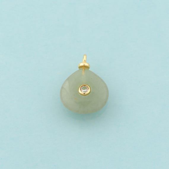 Gold Energy Stone Charms,Natural Stone Jewelry,Stone Pendant for DIY Jewelry Making,18K Gold