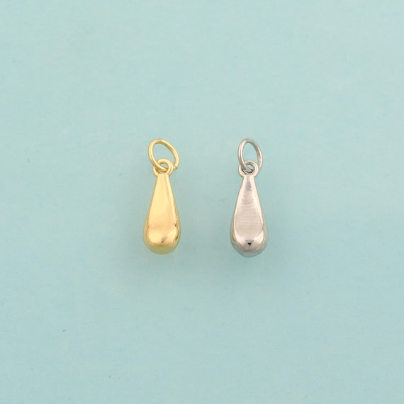 Gold Water Drop Charms,Tear Drop Jewelry,Water Drop Pendant for DIY Jewelry Making,18K Gold