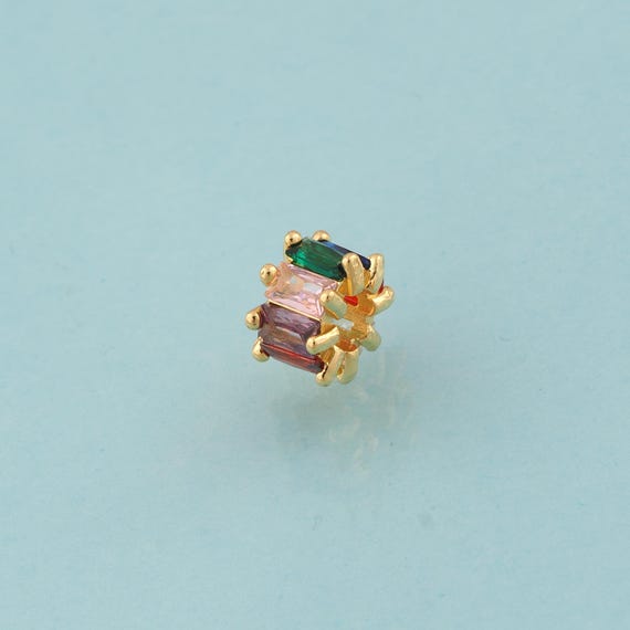 CZ Round Spacer Beads,Tube Beads,Round Tube Beads for DIY Jewelry Making,18K Gold