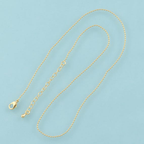 Gold Ball Necklace ,Chain Jewelry Necklace,Ball Necklace Perfect Gift,18K Gold