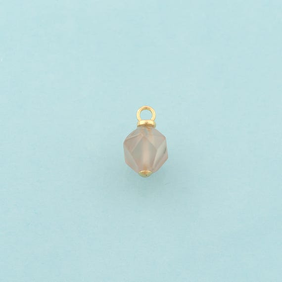Gold Energy Stone Charms,Natural Stone Jewelry,Grey Agate Pendant for DIY Jewelry Making,18K Gold