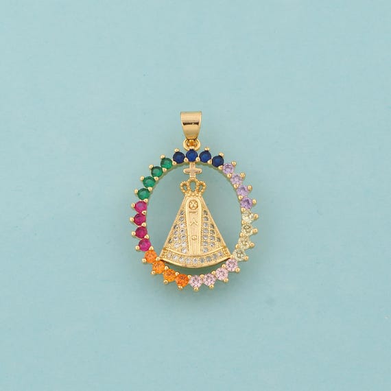 Gold CZ Pope Charms,Religious Jewelry,Christian Pendant for DIY Jewelry Making,18K Gold