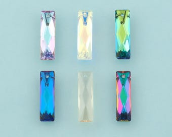 Wisiorek z kryształu Baguette, zawieszki Crystal AB, kryształ austriacki, wyprodukowany w Austrii do samodzielnego wyrobu biżuterii
