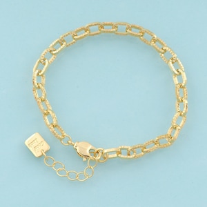 Gold Rolo Bracelet,Square Jewelry Bracelet,Lobster Clasp Bracelet for DIY Jewelry Making,18K Gold