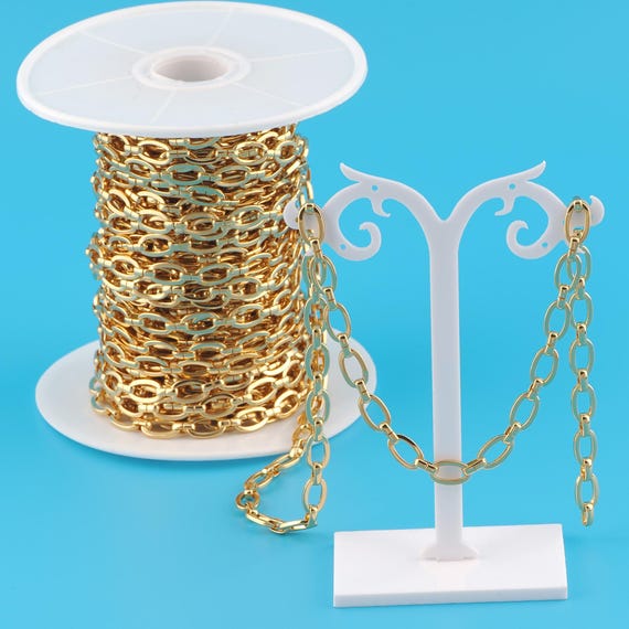 Gold Cable Chain,Special Jewelry Chain,Semi-Finished Product Chain for DIY Jewelry Making,18K Gold