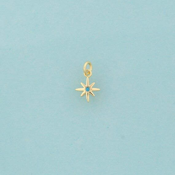 Gold Polaris Charms,Polaris Jewelry,Polaris Pendant for DIY Jewelry Making,18K Gold