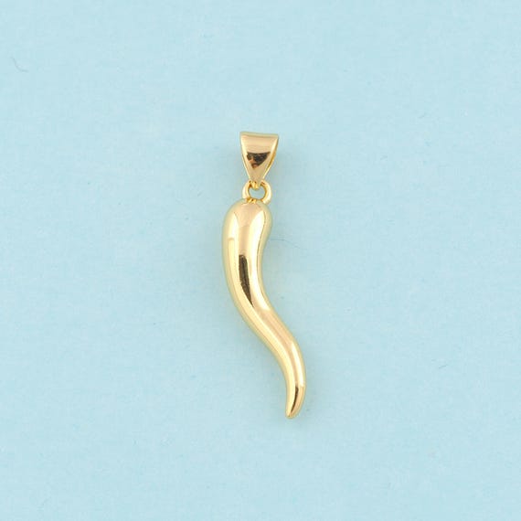 Gold Chili Charms,Chili Jewelry,Chili Pendant for DIY Jewelry Making,18K Gold