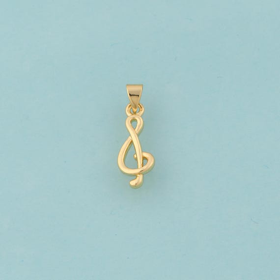 Gold Musical Note Charms,Symbol Jewelry,Musical Note Pendant for DIY Jewelry Making,18K Gold