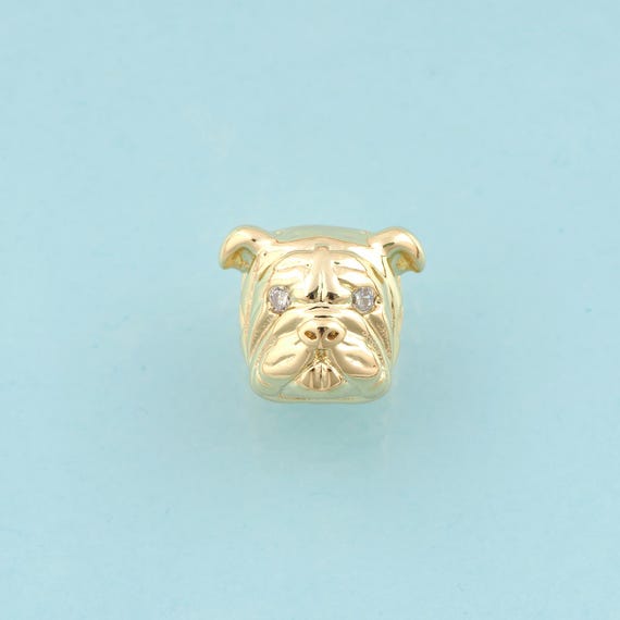 Dog Spacer Beads,Animal Beads,Dog Beads for DIY Jewelry Making,18K Gold