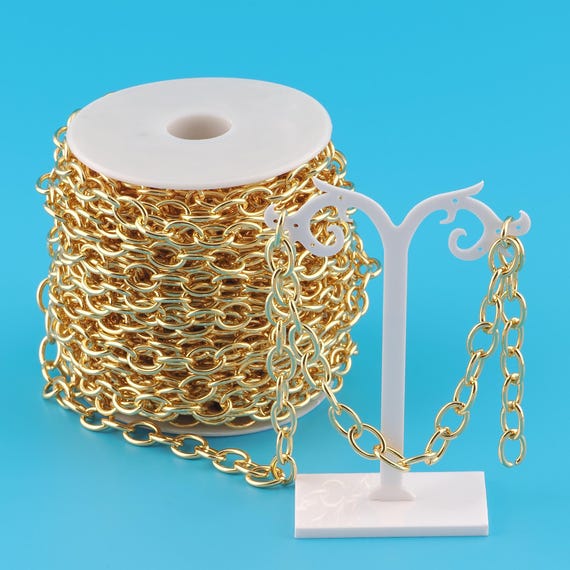 Gold Cable Chain,Special Jewelry Chain,Semi-Finished Product Chain for DIY Jewelry Making,18K Gold