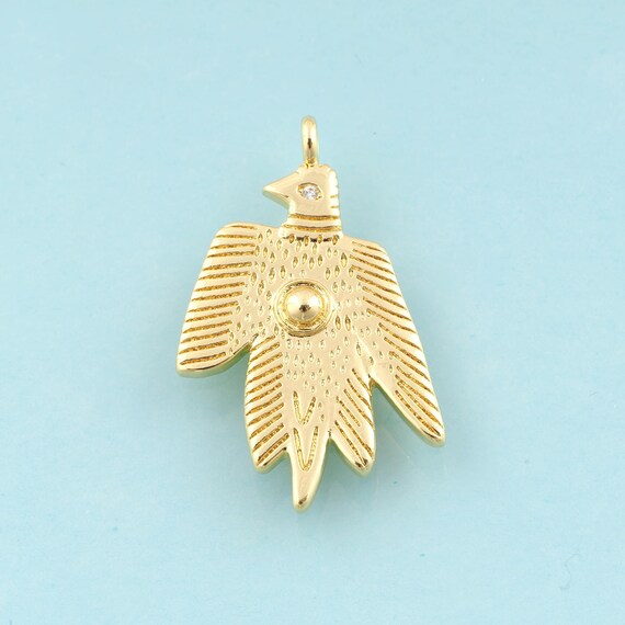 Gold Bird Charms,Animal Jewelry,Bird Pendant for DIY Jewelry Making,18K Gold