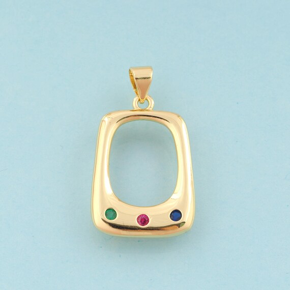 Gold CZ Gaming Console Charms,Minimalist Jewelry,Gaming Console Pendant for DIY Jewelry Making,18K Gold