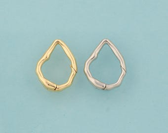 Gold Push Door Clasp,Snap Jewelry Clasp,Push Door Clasp for DIY Jewelry Making,18K Gold & Rhodium