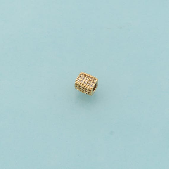 Round Spacer Beads,Tube Beads,Square Beads for DIY Jewelry Making,18K Gold