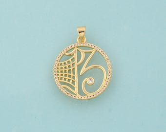 Gold CZ Basket Charms,Basket Jewelry,Basket Pendant for DIY Jewelry Making,18K Gold