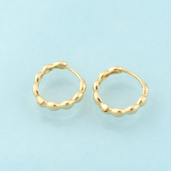 Gold Hoop Earrings,Hugging Hoop Jewelry Earrings,Hoop Earrings,Gift for Her,18K Gold