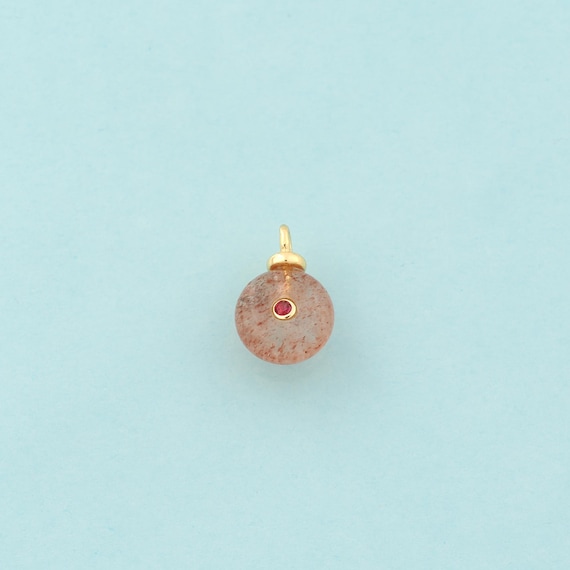 Gold Energy Stone Charms,Natural Stone Jewelry,Stone Pendant for DIY Jewelry Making,18K Gold