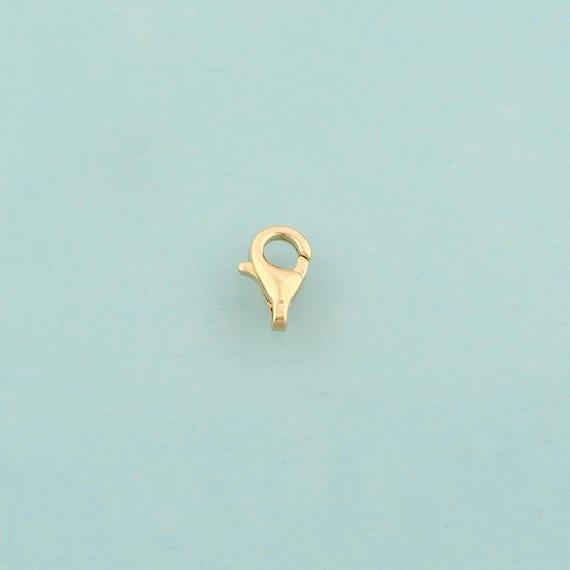 Gold Lobster Clasp,Spring Jewelry Clasp,Claw Clasp for DIY Jewelry Making,18K Gold