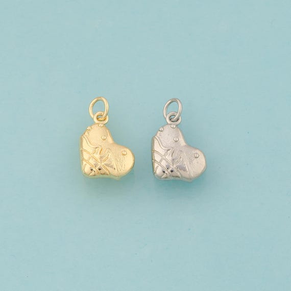 Gold Heart Charms,Love Jewelry,Heart Pendant for DIY Jewelry Making,18K Gold