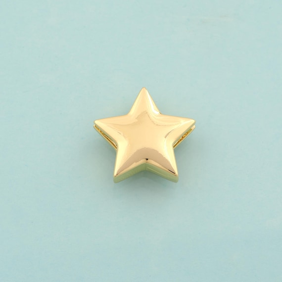 Star Spacer Beads,Celestial Beads,Starburst Beads for DIY Jewelry Making,18K Gold