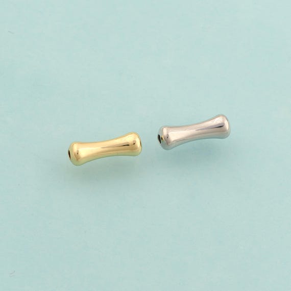 Cylindrical Spacer Beads,Tube Beads,Cylindrical Beads for DIY Jewelry Making,18K Gold