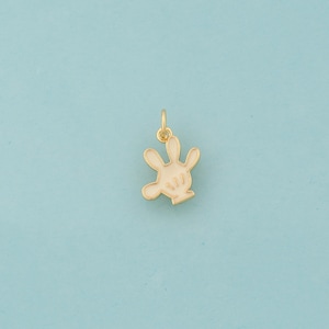 Gold Glove Charms,Glove Jewelry,Enamel Glove Pendant for DIY Jewelry Making,18K Gold