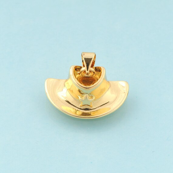 Gold Hat Charms,Star Jewelry,Star Pendant for DIY Jewelry Making,18K Gold