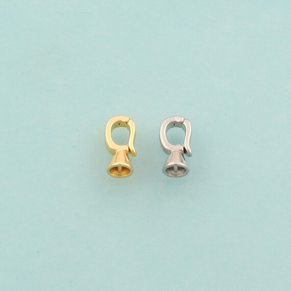 Gold Openable Clasp,Snap Jewelry Clasp,Openable Clasp for DIY Jewelry Making,18K Gold & Rhodium