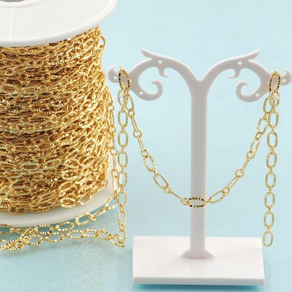Gold Cable Chain,Special Jewelry Chain,Semi-Finished Product Chain for DIY Jewelry Making,18K Gold
