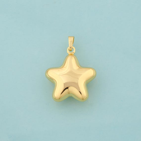 Gold Star Charms,Star Jewelry,Star Pendant for DIY Jewelry Making,18K Gold