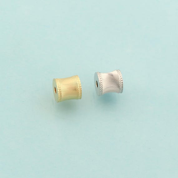 Gold Round Spacer Beads,Tube Beads,Round Tube Beads for DIY Jewelry Making,18K Gold