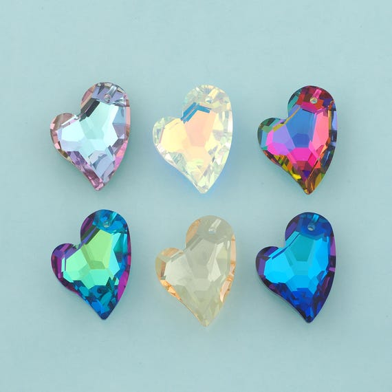 Heart Crystal Pendant,Crystal AB Charms,Austrian Crystal,Made in Austria for DIY Jewelry Making