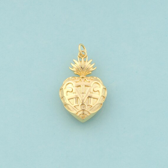 Gold Heart Charms,Love Jewelry,Heart Pendant for DIY Jewelry Making,18K Gold