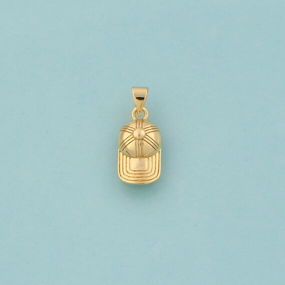 Gold Hat Charms,Hat Jewelry,Hat Pendant for DIY Jewelry Making,18K Gold