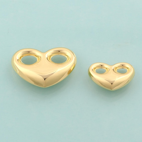 Gold Heart Charms,Love Jewelry,Heart Pendant for DIY Jewelry Making,18K Gold