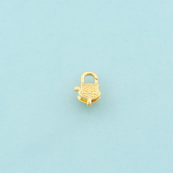 Gold Lobster Clasp,Spring Jewelry Clasp,Claw Clasp for DIY Jewelry Making,18K Gold