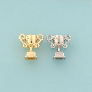 Gold Trophy Charms,Trophy Jewelry,Trophy Pendant for DIY Jewelry Making,18K Gold