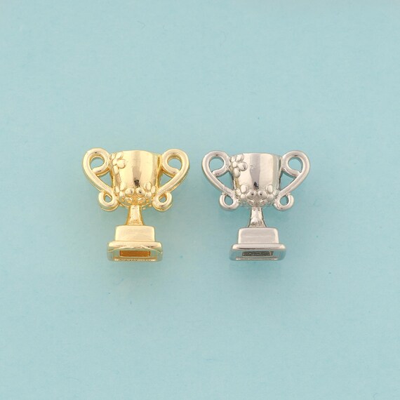 Gold Trophy Charms,Trophy Jewelry,Trophy Pendant for DIY Jewelry Making,18K Gold