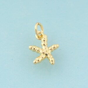 5 Pcs Gold Starfish Charms,Starfish Jewelry,Starfish Pendant for DIY Jewelry Making,18K Gold