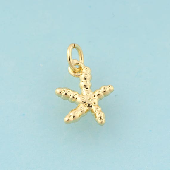 5 Pcs Gold Starfish Charms,Starfish Jewelry,Starfish Pendant for DIY Jewelry Making,18K Gold