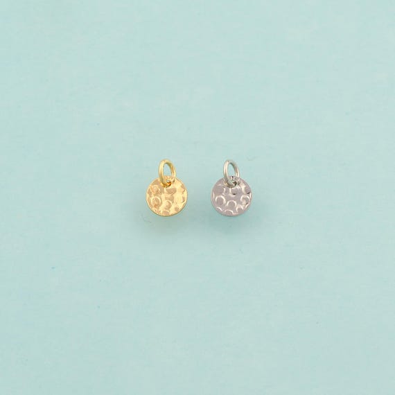 10 pcs Gold Round Charms,Disc Jewelry,Coin Pendant for DIY Jewelry Making,18K Gold