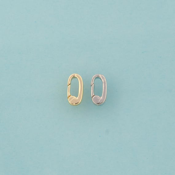 Gold Push Door Clasp,Snap Jewelry Clasp,Push Door Clasp for DIY Jewelry Making,18K Gold & Rhodium