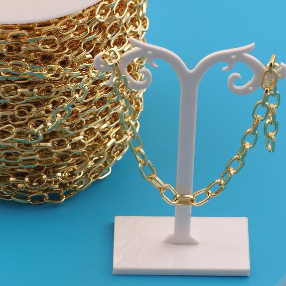 Gold Rolo Chain,Special Jewelry Chain,Semi-Finished Product Chain for DIY Jewelry Making,18K Gold