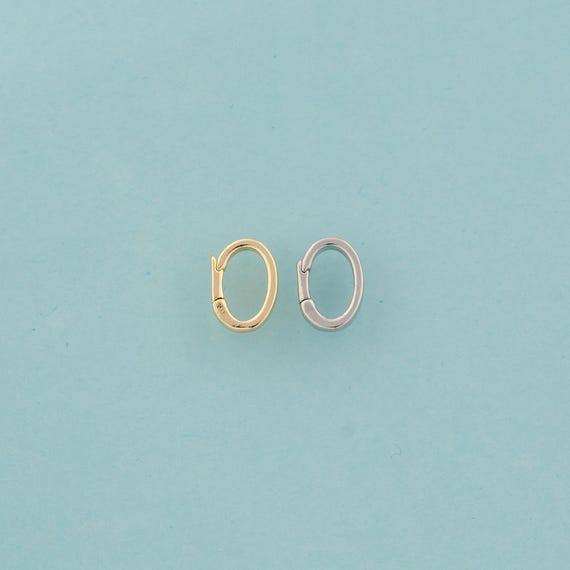 Gold Push Door Clasp,Snap Jewelry Clasp,Push Door Clasp for DIY Jewelry Making,18K Gold & Rhodium